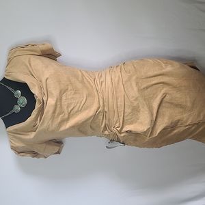 Bebe Cowkneck Microsuede Dress, Size M